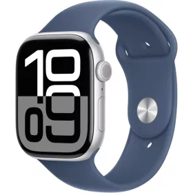   Apple Watch S10 GPS 42mm Silver Alu Case with Denim Sport Band S/M
