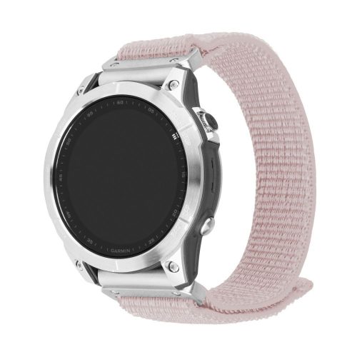 FIXED nylon sportos óraszíj Garmin QuickFit 22mm-es okosórához, rose gold, FIXNST2-QF22MM-ROG