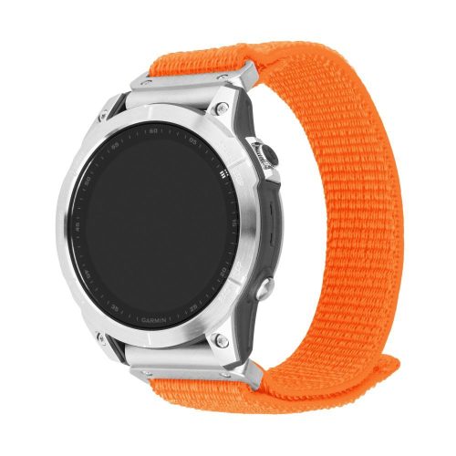 FIXED nylon sportos óraszíj Garmin QuickFit 26mm-es okosórához, narancssárga, FIXNST2-QF26MM-OR