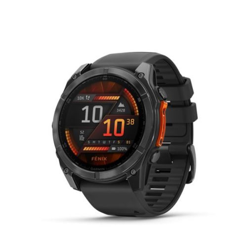 Garmin fenix 8 Dark Grey with Black Silicone Band