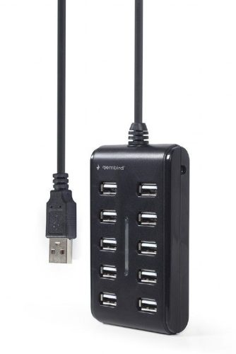 Gembird 10-port USB 2.0 Hub Black