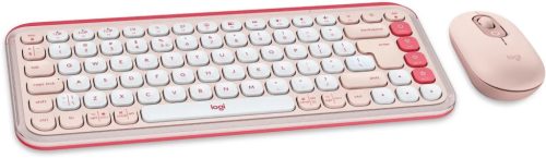 Logitech Pop Icon Wireless Keyboard Combo Rose/Off White US