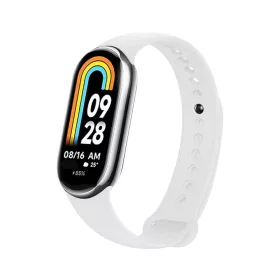   FIXED Sporty szilikon szíj Xiaomi Mi Band 8/Smart Band 9 okosórákhoz, fehér