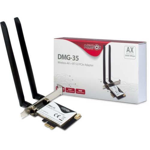 Inter-Tech DMG-35 Wi-Fi 6 + BT 5.0 PCIe Adapter