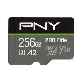   PNY 256GB microSDXC Pro Elite Class 10 U3 V30 A2 + adapterrel