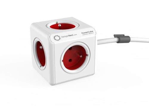 Allocacoc PowerCube Extended 3m White/Red