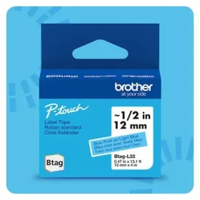  Brother BTAG-L33 Címketekercs (12mm) Blue on Light Blue - 4m