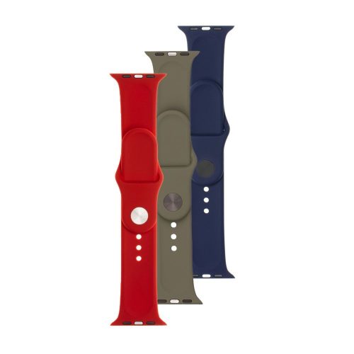 FIXED 3x szilikon óraszíj Apple Watch 42/44/45/46/49mm különböző színekben