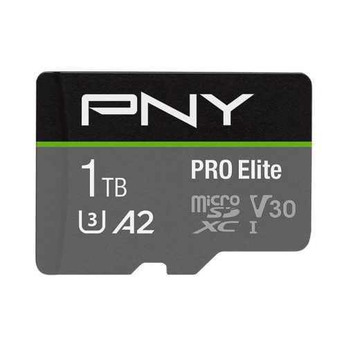 PNY 1TB microSDXC Pro Elite Class 10 U3 V30 A2 + adapterrel