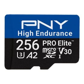   PNY 256GB microSDXC Pro Elite High Endurance Class 10 U3 V30 A2 + adapterrel