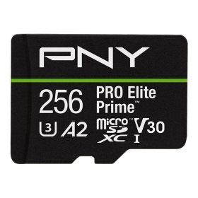   PNY 256GB microSDXC Pro Elite Prime Class 10 U3 V30 A2 + adapterrel