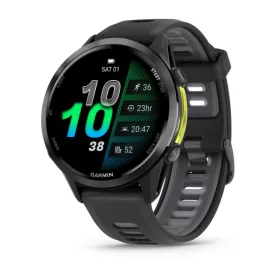   Garmin Forerunner 970 Carbon Grey DLC Titanium with Black Case and Black/Translucent Whitestone Band
