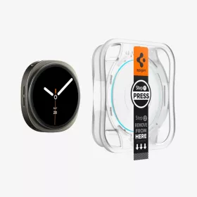 Spigen Glass tR EZ Fit for Galaxy Watch 8 (40mm) 2 Pack