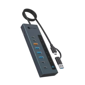Raidsonic IcyBox IB-HUB1743-CPD 9-portos USB3.2 HUB Black