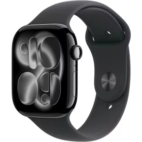   Apple Watch S11 Cellular 42mm Jet Black Aluminium Case with Black Sport Band M/L