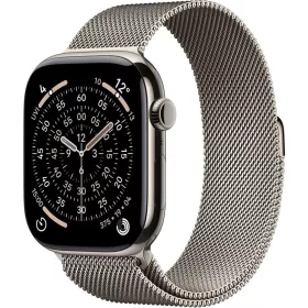   Apple Watch S11 Cellular 46mm Natural Titanium Case with Natural Milanese Loop M/L