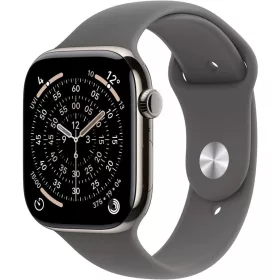   Apple Watch S11 Cellular 46mm Natural Titanium Case with Stone Grey Sport Band S/M