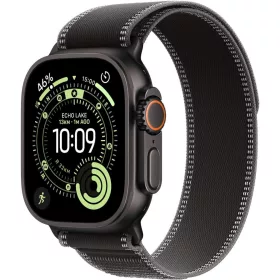   Apple Watch Ultra 3 Cellular 49mm Black Titanium Case with Black/Charcoal Trail Loop S/M