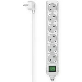 Hama Hálózati Elosztó Kapcsolóval 6DIN 3m White