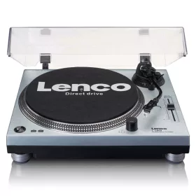   Lenco L-3809ME Direct drive Record Player with USB / PC Encoding Metallic Blue