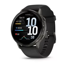 Garmin Venu 4 45mm Slate with Black Silicone Band