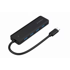 Gembird 4-portos USB3.1 Type-C HUB Black