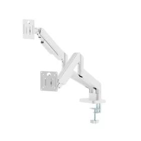   Gembird Desk mounted adjustable double monitor arm 17"-32" White