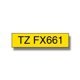   Brother TZE-FX661 laminált Flexi P-touch szalag (36mm) Black on Yellow - 8m