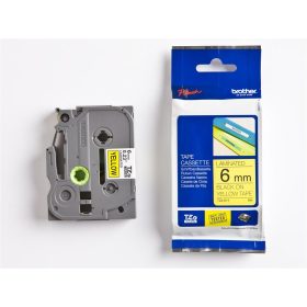  Brother TZE-611 laminált P-Touch szalag (6mm) Black on Yellow - 8m