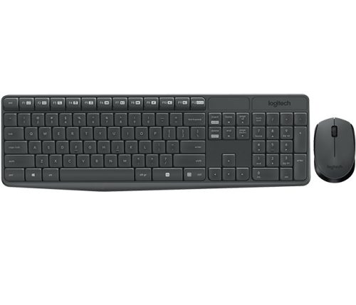 Logitech MK235 Wireless Combo billentyűzet + egér Black HU