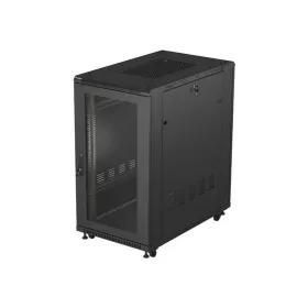   Lanberg 19" szabadon álló rack szekrény 22U/600X1000, perforált ajtó, lapraszerelt, fekete