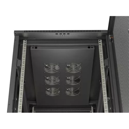 Lanberg 19" szabadon álló rack szekrény 22U/600X1000, perforált ajtó, lapraszerelt, fekete