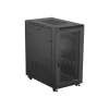 Lanberg 19" szabadon álló rack szekrény 22U/600X1000, perforált ajtó, lapraszerelt, fekete