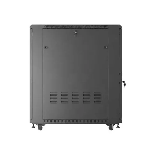 Lanberg 19" szabadon álló rack szekrény 22U/600X1000, perforált ajtó, lapraszerelt, fekete