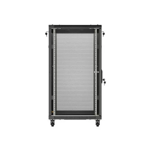 Lanberg 19" szabadon álló rack szekrény 22U/600X1000, perforált ajtó, lapraszerelt, fekete