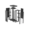 Lanberg 19" szabadon álló rack szekrény 32U/600X1000 üvegajtó, lapraszerelt, LCD kijelző, fekete
