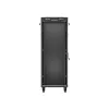 Lanberg 19" szabadon álló rack szekrény 32U/600X1000 üvegajtó, lapraszerelt, LCD kijelző, fekete