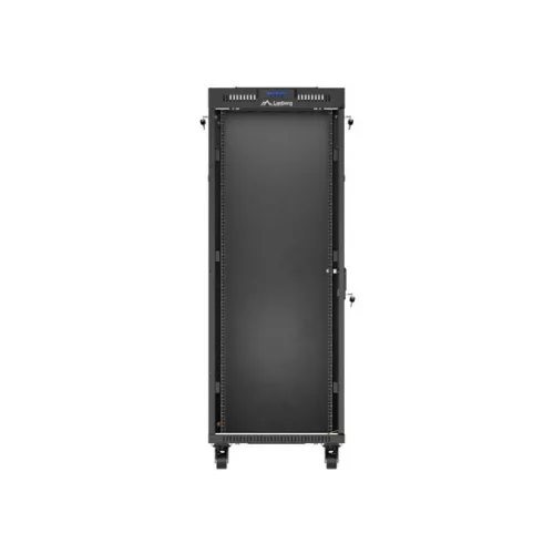 Lanberg 19" szabadon álló rack szekrény 32U/600X1000 üvegajtó, lapraszerelt, LCD kijelző, fekete