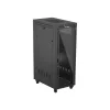 Lanberg 19" szabadon álló rack szekrény 32U/600X1000 üvegajtó, lapraszerelt, LCD kijelző, fekete
