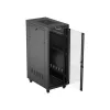 Lanberg 19" szabadon álló rack szekrény 32U/600X1000 üvegajtó, lapraszerelt, LCD kijelző, fekete