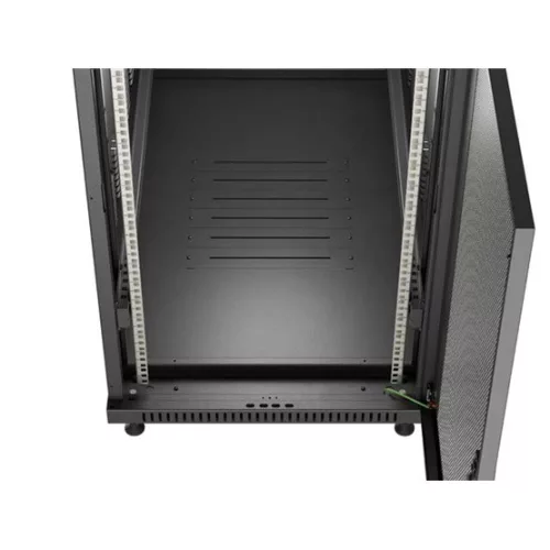 Lanberg 19" szabadon álló rack szekrény 22U/600X1200 perforált ajtó, lapraszerelt, fekete
