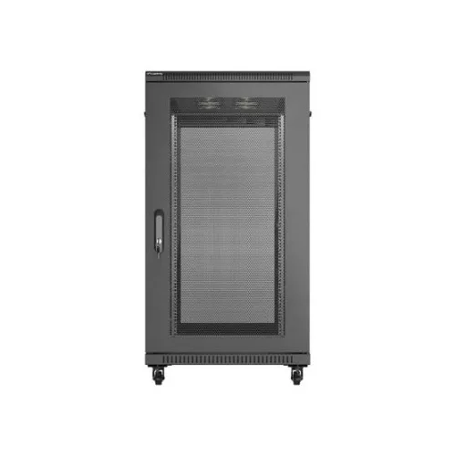 Lanberg 19" szabadon álló rack szekrény 22U/600X1200 perforált ajtó, lapraszerelt, fekete