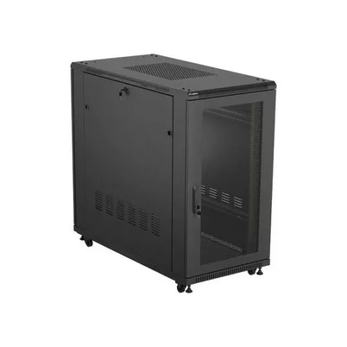 Lanberg 19" szabadon álló rack szekrény 22U/600X1200 perforált ajtó, lapraszerelt, fekete