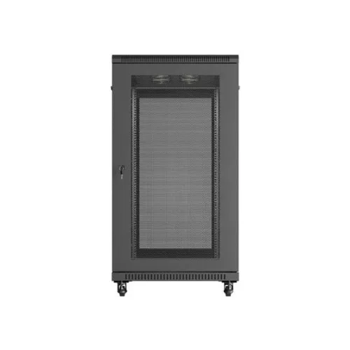 Lanberg 19" szabadon álló rack szekrény 22U/600X1200 perforált ajtó, lapraszerelt, fekete