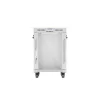 Lanberg 19" szabadon álló rack szekrény 15U/600X600 üvegajtó, lapraszerelt, LCD kijelző, szürke V2