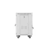 Lanberg 19" szabadon álló rack szekrény 15U/600X600 üvegajtó, lapraszerelt, LCD kijelző, szürke V2