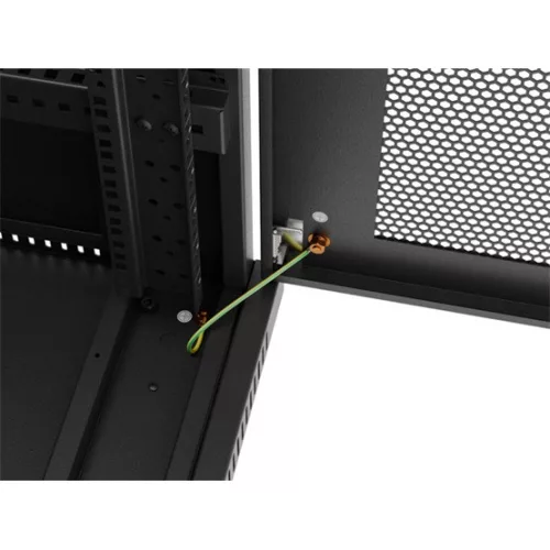 Lanberg 19" szabadon álló rack szekrény 15U/600X600, perforált ajtó, lapraszerelt, fekete