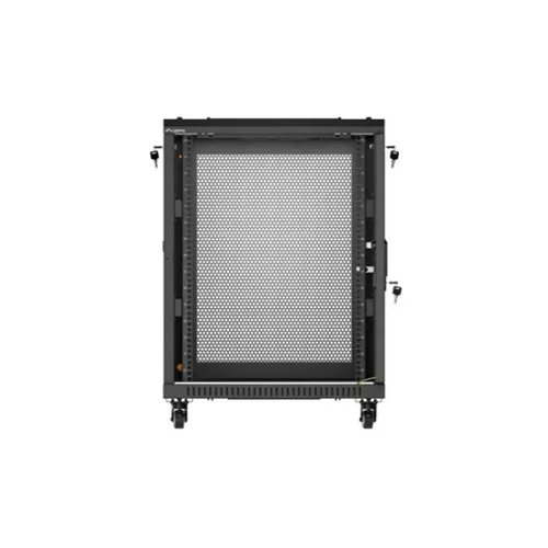 Lanberg 19" szabadon álló rack szekrény 15U/600X600, perforált ajtó, lapraszerelt, fekete