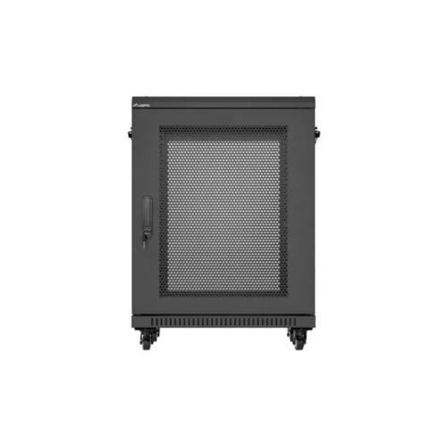 Lanberg 19" szabadon álló rack szekrény 15U/600X600, perforált ajtó, lapraszerelt, fekete