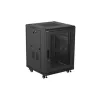 Lanberg 19" szabadon álló rack szekrény 15U/600X600, perforált ajtó, lapraszerelt, fekete